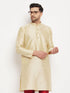 Men's Gold Cotton Silk Blend Kurta
