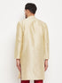 Men's Gold Cotton Silk Blend Kurta
