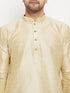 Men's Gold Cotton Silk Blend Kurta