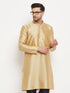 Men's Gold Cotton Silk Blend Kurta