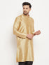 Men's Gold Cotton Silk Blend Kurta
