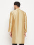 Men's Gold Cotton Silk Blend Kurta