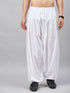 Men's White Cotton Silk Blend Pyjama