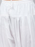Men's White Cotton Silk Blend Pyjama