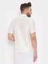 Men's Cream Silk Blend Ethnic Shirt
