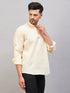 Men's Cream Short Cotton Kurta