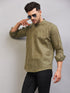 Men's Green Short Cotton Kurta