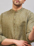 Men's Green Short Cotton Kurta