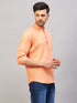 Men's Orange Short Cotton Kurta