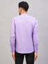 Men's Purple Short Cotton Kurta