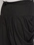 Men's Plus Size Black Solid Cowl Dhoti Pant