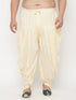 Men's Plus Size Gold Solid Cowl Dhoti Pants
