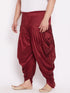 Men's Plus Size Maroon Solid Dhoti Pants
