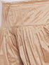 Plus Size Men's Rose Gold-Coloured Solid Cowl Dhoti