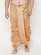 Men's Plus Size Rose Gold Cotton Blend Traditional Dhoti