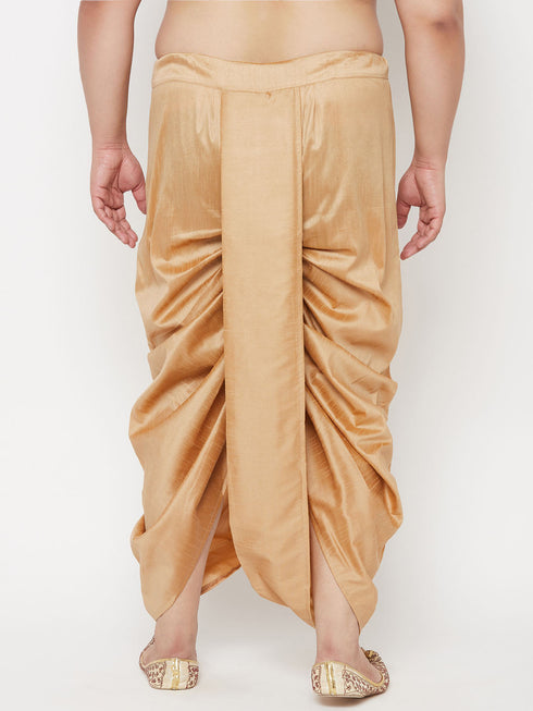 Men's Plus Size Rose Gold Cotton Blend Traditional Dhoti
