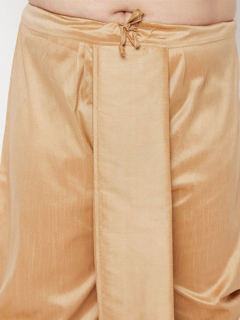Men's Plus Size Rose Gold Cotton Blend Traditional Dhoti