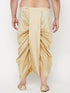 Men's Plus Size Gold Cotton Blend Solid Traditional Dhoti