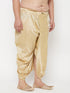 Men's Plus Size Gold Cotton Blend Solid Traditional Dhoti
