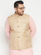 Men's Plus Size Beige Nehru Jacket