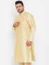 Men's Plus Size Gold Silk Blend Kurta