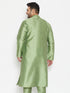 Men's Plus Size Mint Green Silk Blend Kurta