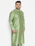 Men's Plus Size Mint Green Silk Blend Kurta