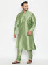 Men's Plus Size Mint Green Silk Blend Kurta Pyjama Set