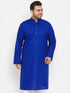 Men's Plus Size Blue Cotton Kurta