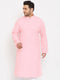 Men's Plus Size Pink Cotton Kurta