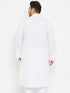 Men's Plus Size White Cotton Kurta
