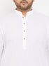 Men's Plus Size White Cotton Kurta