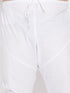 Men's Plus Size Black Chikankari Embroidered Kurta And White Pyjama Set