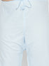Men's Plus Size Aqua Blue Cotton Blend Pathani Set
