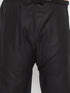 Men's Plus Size Black Cotton Blend Pathani Set
