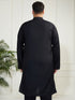 Plus Men's Black Viscose Kurta
