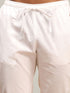 Plus Men's Maroon And White Cotton Kurta Pyjama Set