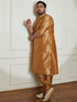 Plus Men's Rose Gold Silk Blend Kurta