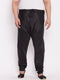 Men's Plus Size Black Silk Blend Pyjama