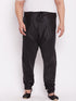 Men's Plus Size Black Silk Blend Pyjama