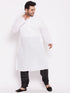 Men's Plus Size Black Silk Blend Pyjama