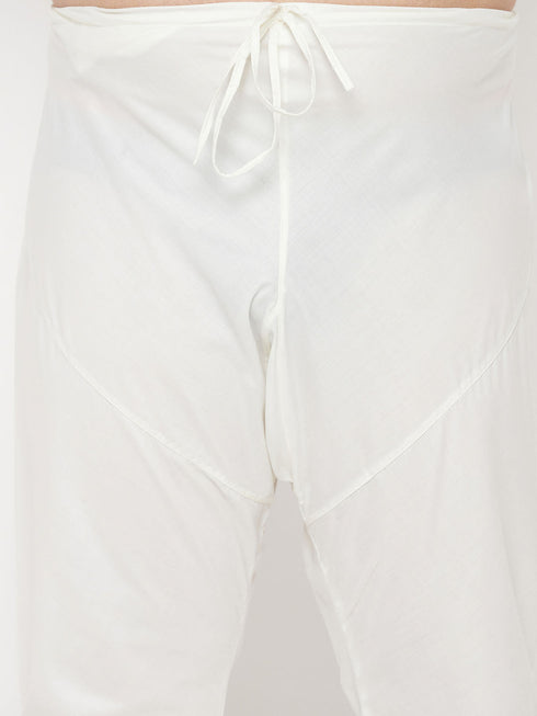Men's Plus Size Cream Silk Blend Pyjama