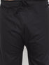 Men's Plus Size Black Cotton Blend Pathani Set