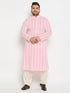 Men's Plus Size Cream Cotton Blend Patiala