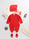 Boy's Red Chanderi Ethnic Combo Set