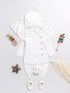 Boy's White Chanderi Ethnic Combo Set