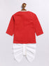 Boy's Red Kurta And Dhoti Set