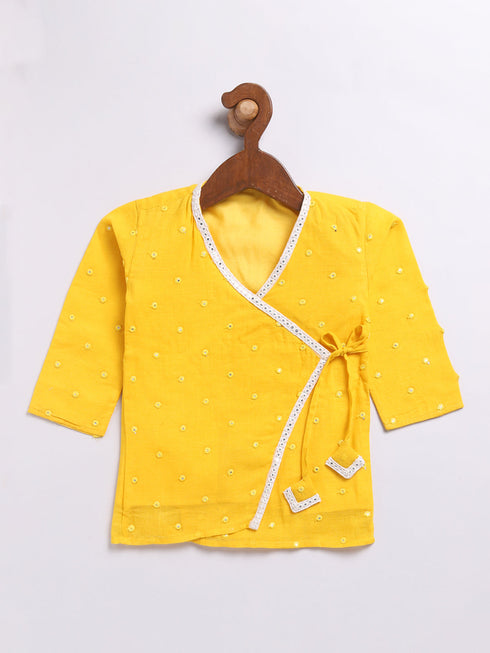 Boy's Yellow Kurta And Dhoti Set