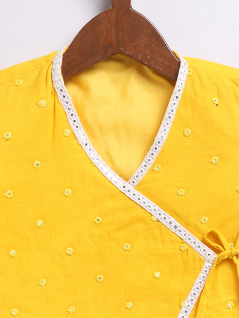 Boy's Yellow Kurta And Dhoti Set