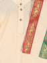 Boy's Gold-Toned Kurta With Dhoti Pants & With Dupatta